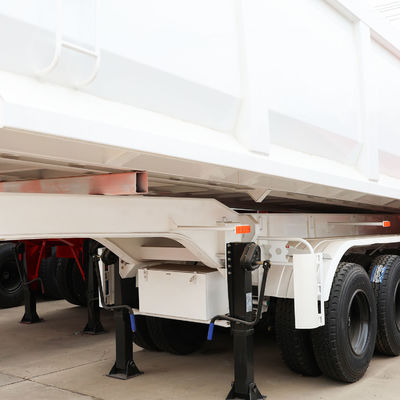 Alta capacidad 30-100 toneladas trasero 3 4 5 6 Ejes remolques de inclinación remolque de descarga de semi camión