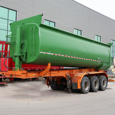 Jost 2&quot; Kingpin Tri Axle 40cbm Tipper/Dump Truck Semirremolque para clientes africanos