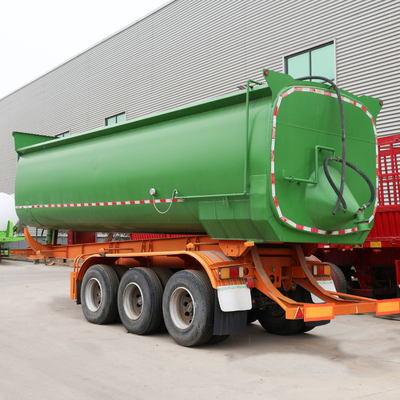 Jost 2&quot; Kingpin Tri Axle 40cbm Tipper/Dump Truck Semirremolque para clientes africanos