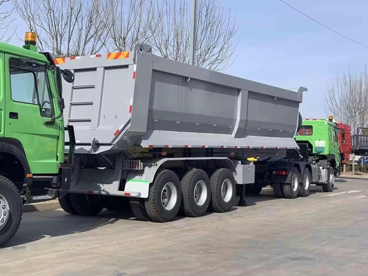4 Ejes 80-100 toneladas 45cbm Remolque trasero de descarga Remolque de descarga Semirremolque para la industria minera