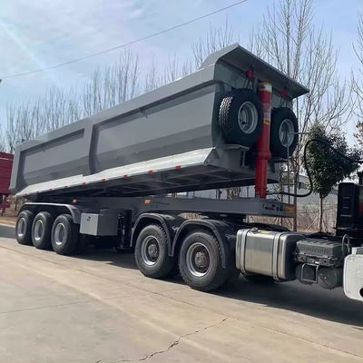 Capacidad del motor de 4-6L 6×4 rueda motriz en forma de U remolque trasero con inclinación remolque semirremolque