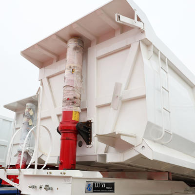 351-450hp camión de descarga trasero semi remolque con 4 ejes 40cbm 80tons