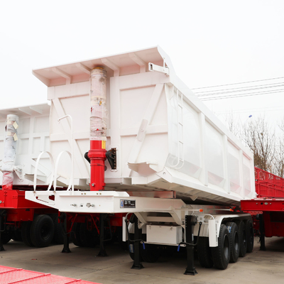 351-450hp camión de descarga trasero semi remolque con 4 ejes 40cbm 80tons