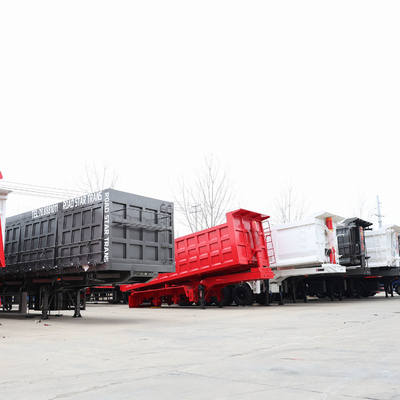 351-450hp camión de descarga trasero semi remolque con 4 ejes 40cbm 80tons