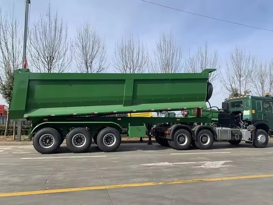2/3 Ejes Camión de descarga trasero Semirremolque para el transporte de carbón/minero/materiales de construcción