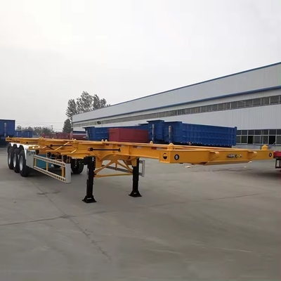 Capacidad de carga de 50 T 40 FT Chasis esqueleto Semirremolque para el transporte de contenedores