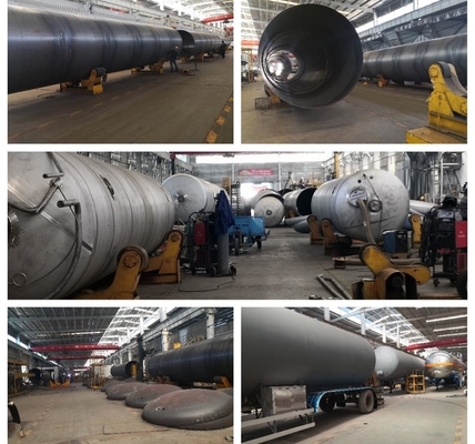 3 ejes 56000L 28t Tanque de transporte de gas licuado Semirremolque para la entrega de gas a larga distancia