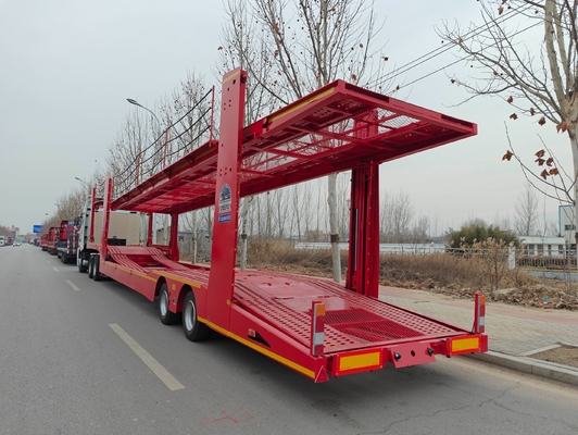 Autodumping 2/3 ejes Tractor de transporte remolque Semirremolque con capacidad de 6/8/10 coches