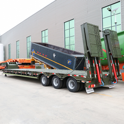 13000x2500-3000x1650mm Cama baja Lowboy Cargador Drop Deck Dolly de servicio pesado Semi remolque