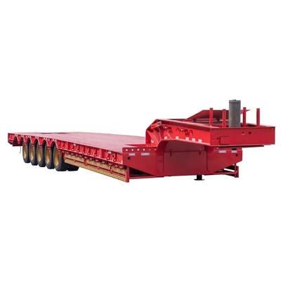 60 toneladas de carga baja de cama baja camión lowboy semi-remolque de cama baja con válvula de frenado Wabco