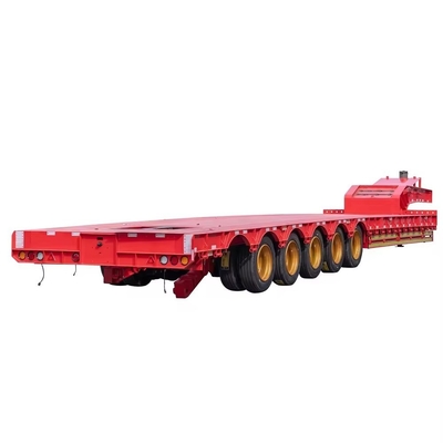60 toneladas de carga baja de cama baja camión lowboy semi-remolque de cama baja con válvula de frenado Wabco