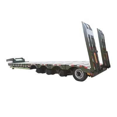 Semi-remolque de cama baja de carga para transporte de excavadoras pesadas de 40 t 60 t 80 t