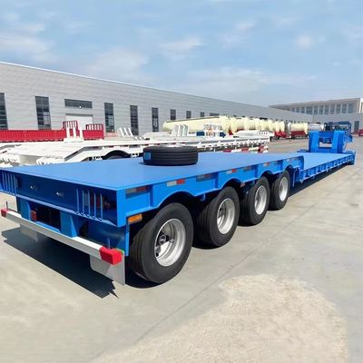 Semi-remolque de cama baja de carga para transporte de excavadoras pesadas de 40 t 60 t 80 t