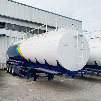 Semi-remolque 40000L tanque de combustible de aceite camión remolque con suspensión aerodinámica 12 número de neumático