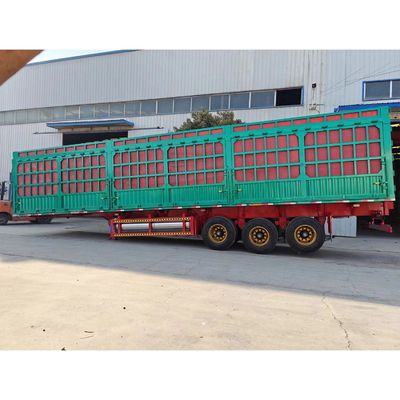 12 Pneumático Huayue Flatbed Pile Fence Camión Semirremolque para necesidades de transporte pesado