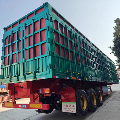 003 3 Ejes 30cbm 50tones Camión de carga con cerca Remolque para el transporte de ganado