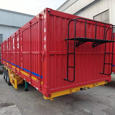 003 3 Ejes 30cbm 50tones Camión de carga con cerca Remolque para el transporte de ganado